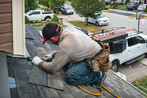 Professional Roofing technician working in North Fairfield, OH